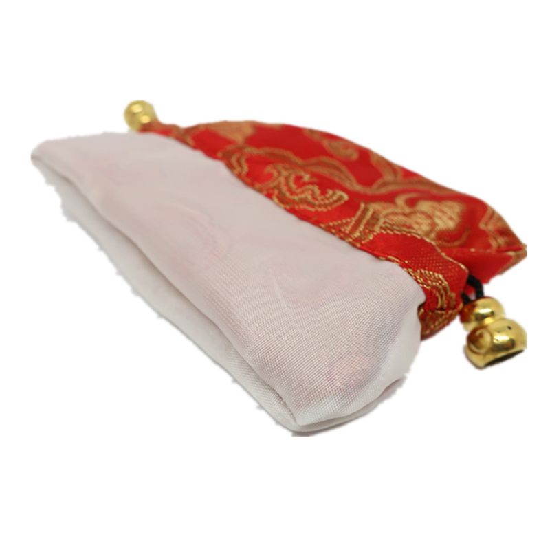 24pc Silk Brocade Jewelry Pouch - Small Satin Coin Purse with Chinese Embroidery Drawstring