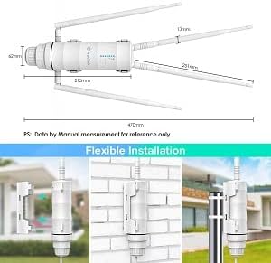 Wavlink wlan-Verstärker  ac1200 mit großer reichweite, dualband-zugangspunkt mit aktiver/passiver poe-ap-wlan-signalverstärkerantenne