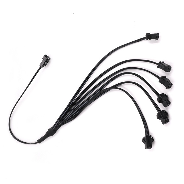 Connettore divisore da 1 a 2/3/4/5 per cavo EL Luce elettroluminescente collegato con cavo invertitore Cablaggio luce al neon portato: bianca