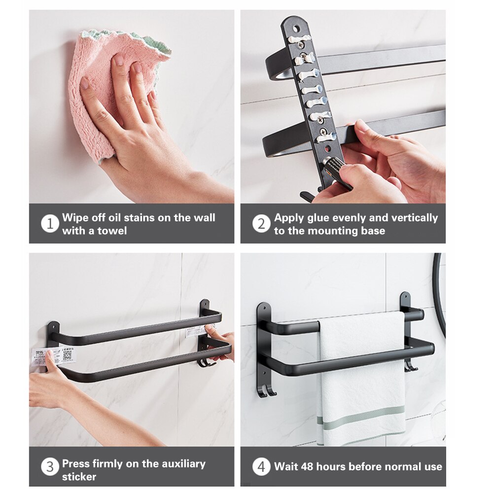 1Pc 30/40/50Cm Aluminium Wand-Badkamer Handdoek Rack Keuken Handdoek Opknoping Bar Thuis levert