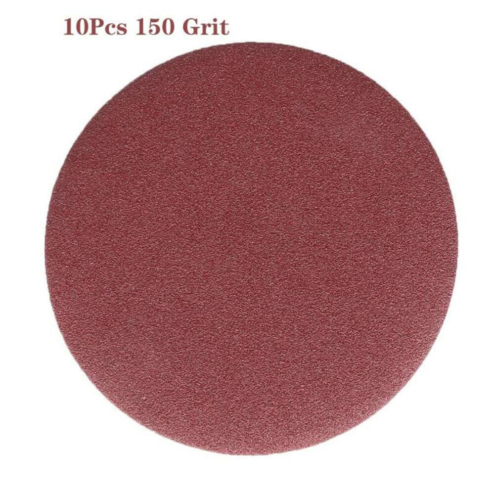 10pcs 5inch/125mm 40-2000Grit Round Shape Disk Sand Sheets Sandpaper Polishing: Red