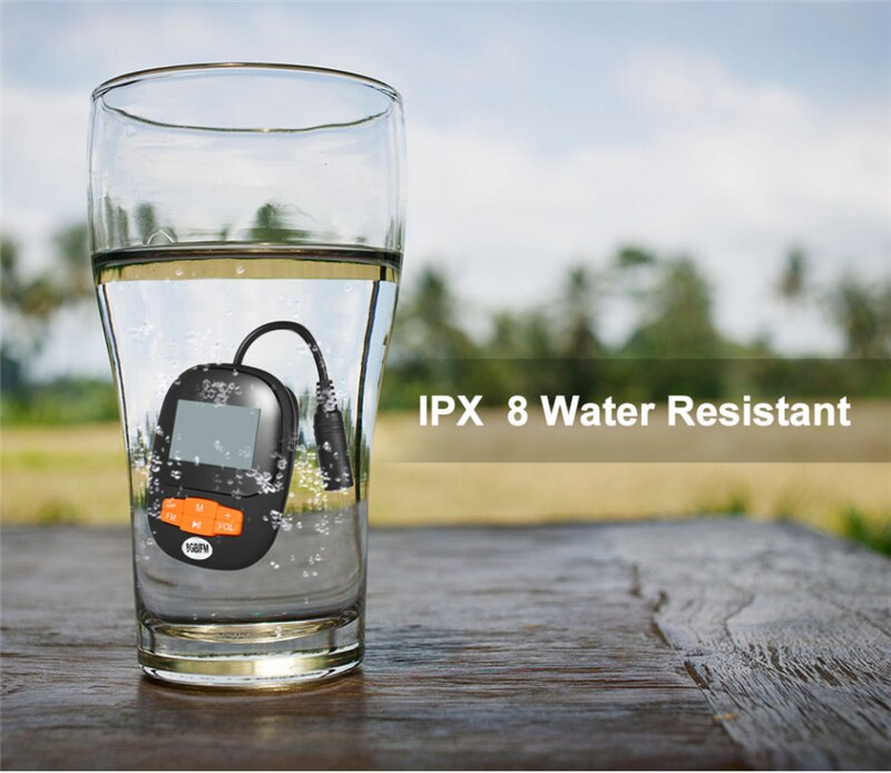 4G 8 GB IPX8 Duiken Zwemmen MP3 Waterdicht Speler Oortelefoon Onderwater Surf Sport Swim Mini Headset FM Radio Screen MP3