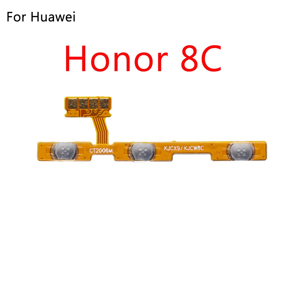 ON OFF Power Button Flex Cable Ribbon For HuaWei Honor 8 8C 9 10 Lite 8X max Mute Silence Volume Key Part: For Honor 8C