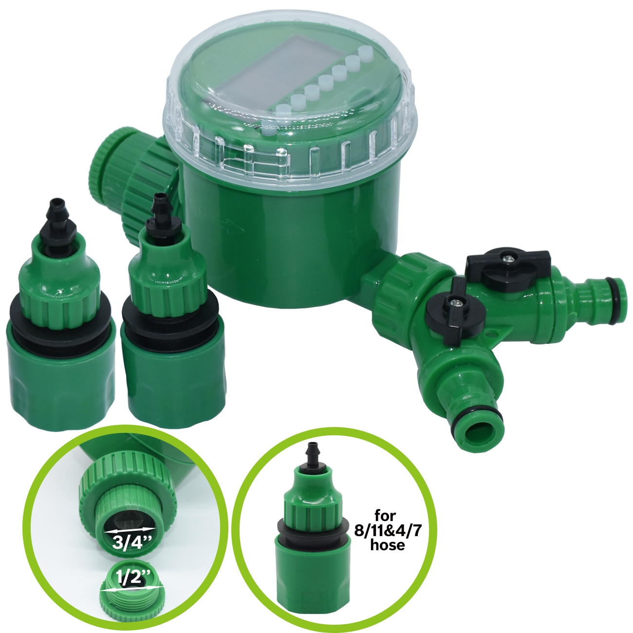 Kesla timer kontrol 4/7mm haven vanding kit aucet hurtigstik justerbar spray  on 20cm spike tåge dyse vandingssystem