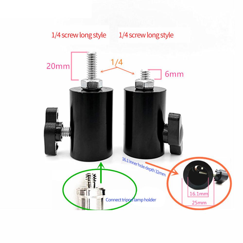 DSLR Cameras Photography Light Holder Led Support Flash SLR Tripod Mounting Stand Umbrella Bracket with 1/4" Inch Screw Adapter