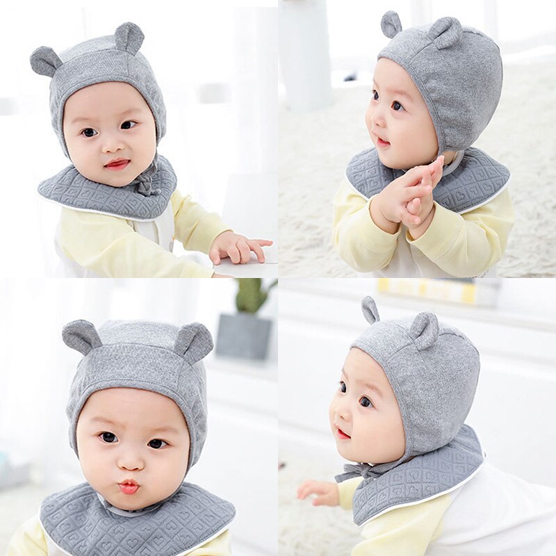 Cappello Del Bambino appena nato Orecchie Scaldino del Cotone Beanie Per I Ragazzi Infantili Delle Ragazze di Inverno di Autunno Bambini Carino Regolabile Berretti Cappelli Bambini Cofano