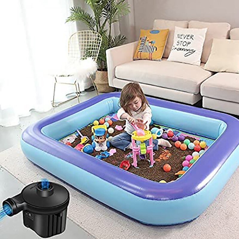 Electric Air Pump For Inflatables, Portable Air Mattress Pump With 3 Nozzles For Outdoor Camping Swimming