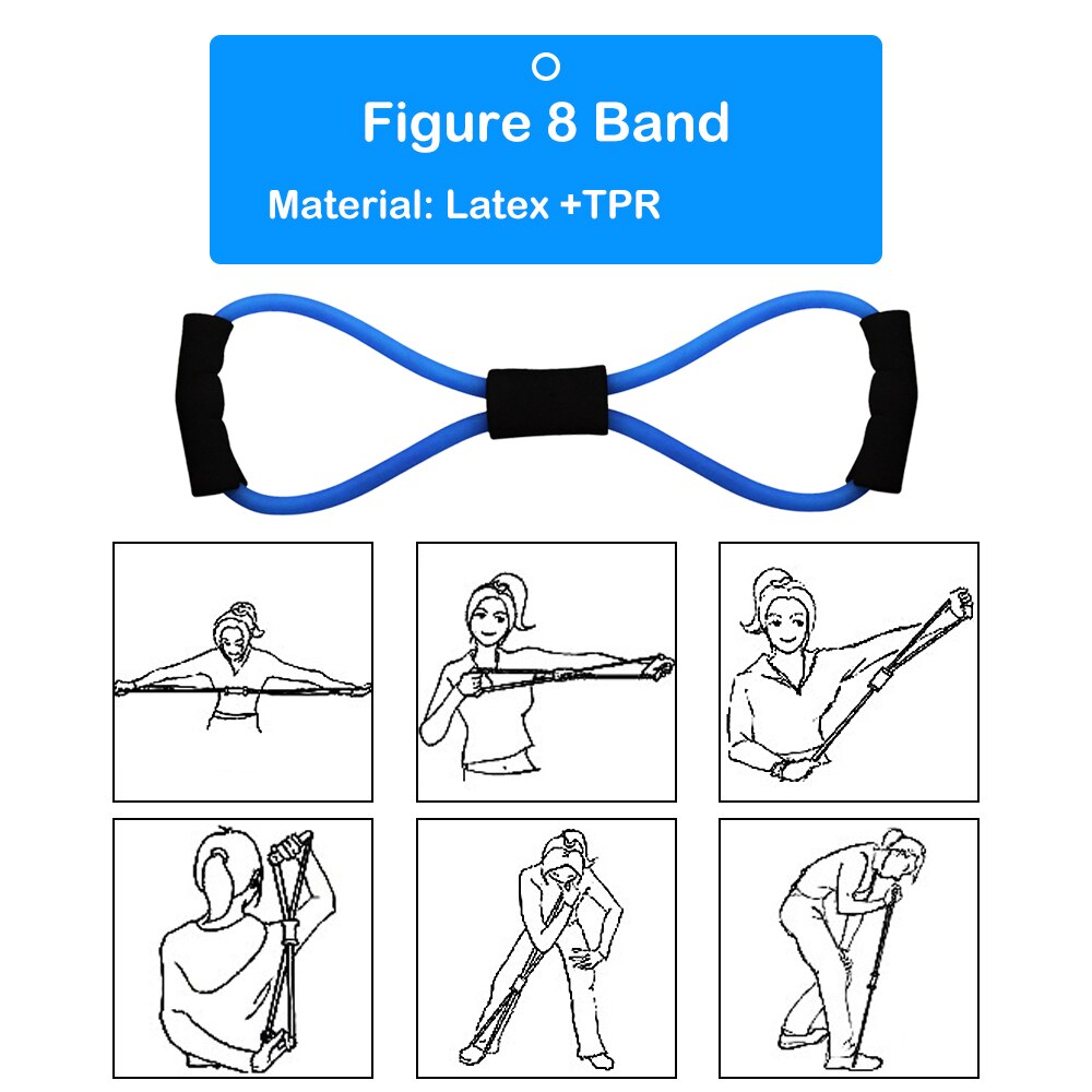 Yoga Pilates Set - Cotton Strap + Resistance Loop Band + Figure 8 Band - Stretching Exercise
