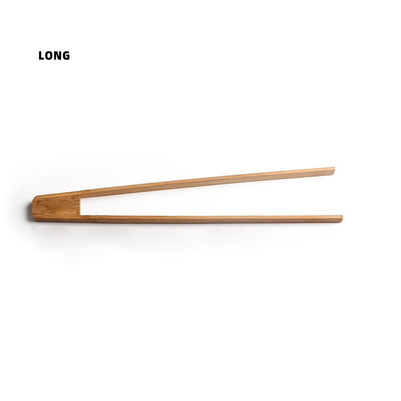 Pinza de cocina de madera para tostadas, utensilios para asar barbacoa, pinzas para ensalada y pan, pinzas para servir postre, pinzas de hielo de azúcar, herramientas para cocinar y hornear: short 2pcs