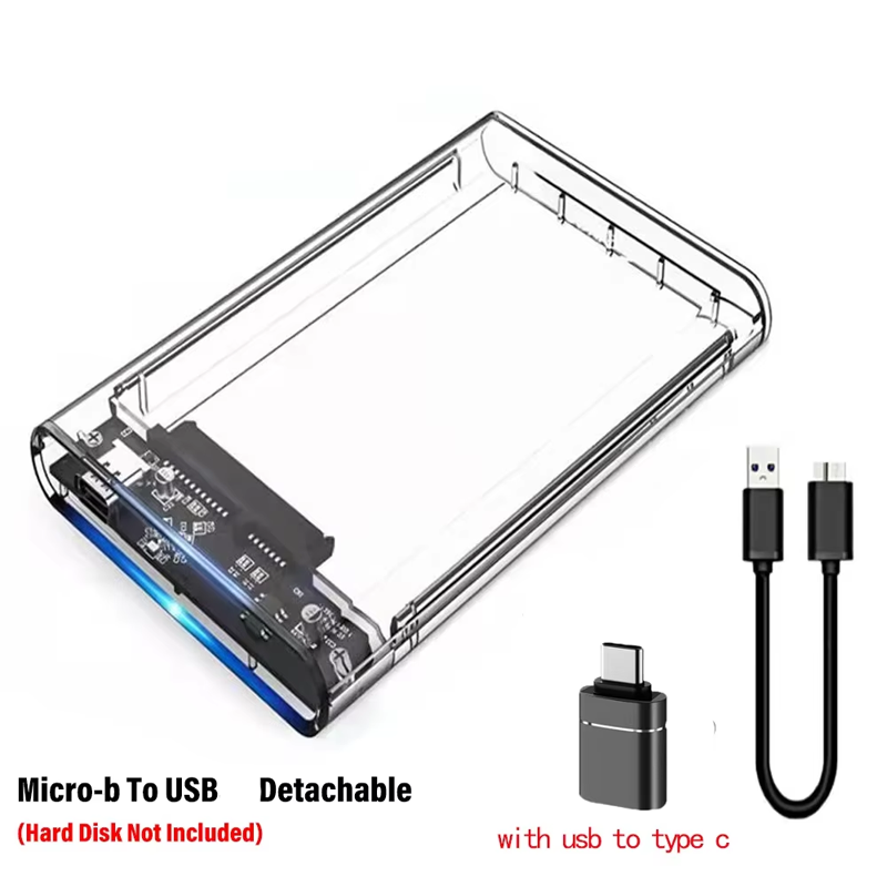 Festplattenboxen USB 3.0 zu SATA III Festplattengehäuse 2,5 Zoll HDD SSD-Gehäuse Externes Gehäuse Festplattengehäuse Externes Festplattengehäuse