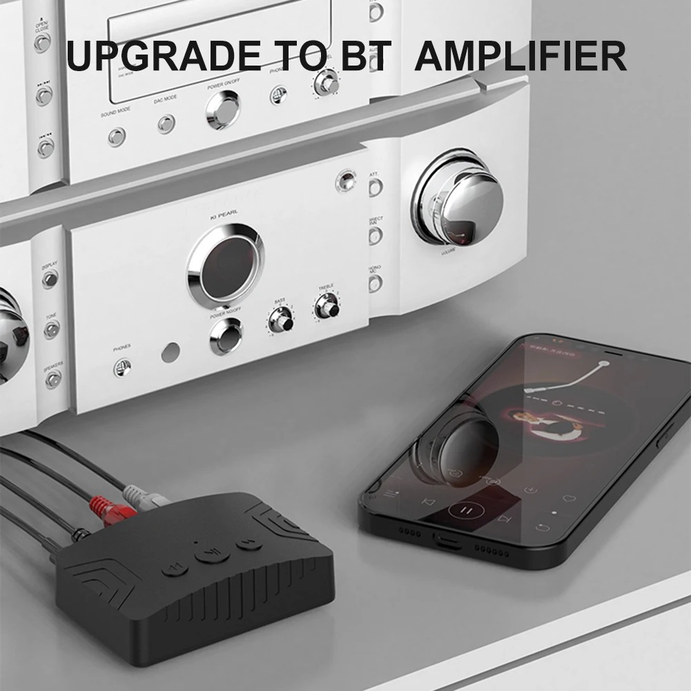 Sem fio bluetooth 5.3 receptor de áudio carro nfc estéreo aux 3.5mm jack rca adaptador de áudio bluetooth óptico u disco leitor música