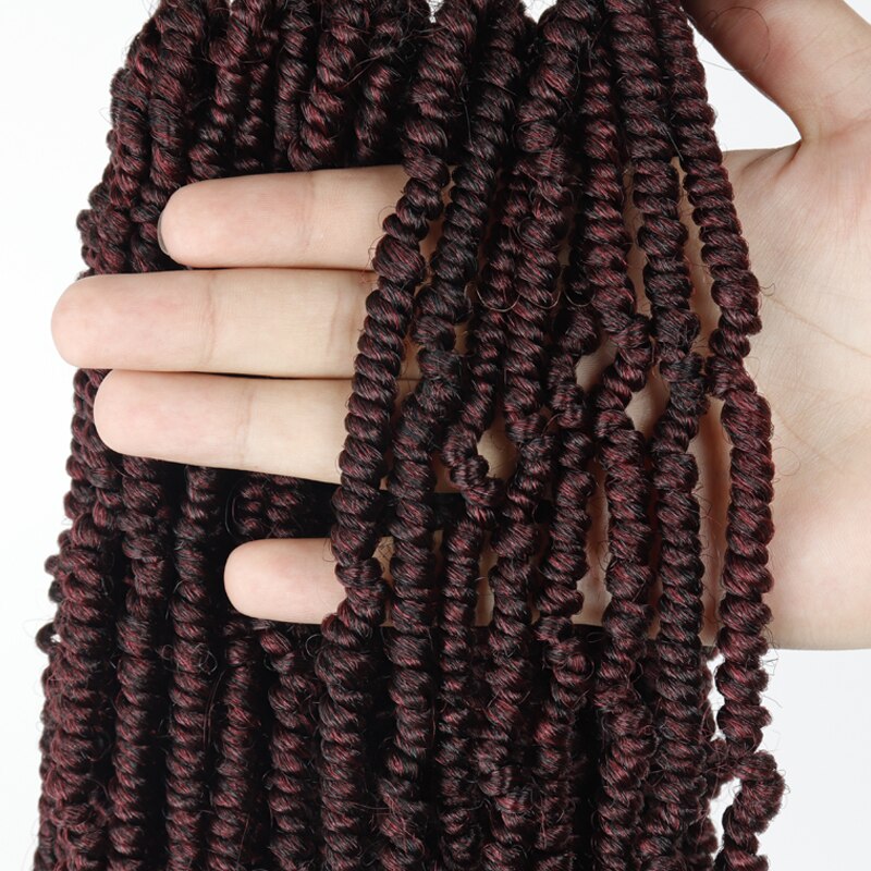 LISI chica pasión Twist pelo Crochet extensiones de trenzado trenzas de ganchillo sintéticas primavera Pelo trenzado para esponjoso