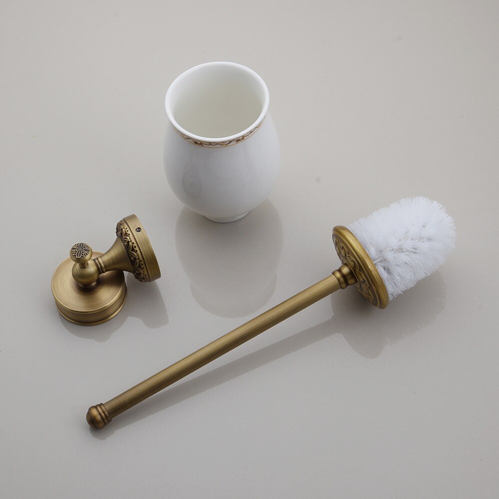 YANKSMART antyczny mosiądz akcesoria łazienkowe zestawy papier toaletowy szczotka robić wc wieszak na ręczniki wieszak na ręczniki robić montażu na ścianie zestaw Combo