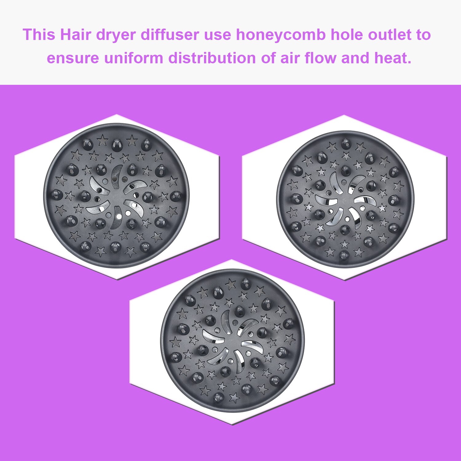 Diffuseur de sèche-cheveux pour vague bouclée épaisse Fine et cheveux crépus Volume d'air réglable produits pour Salon de coiffure