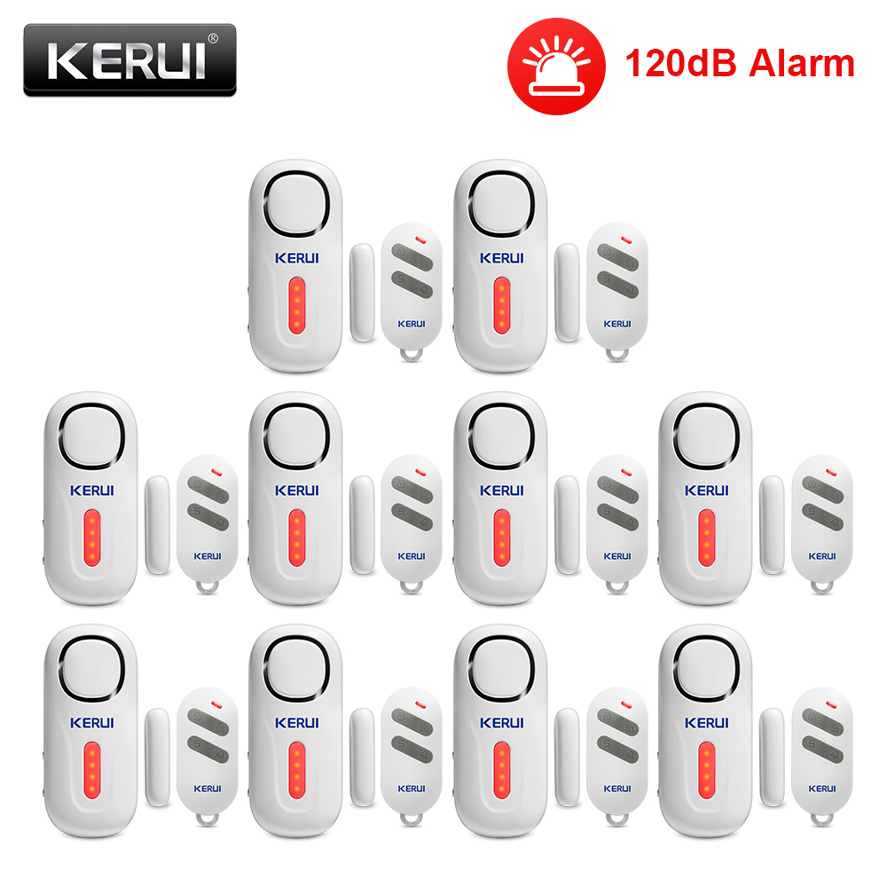 KERUI 120DB Wireless Door/Window Entry Security Burglar Sensor Alarm PIR Magnetic Smart Home Garage System Remote Control Led