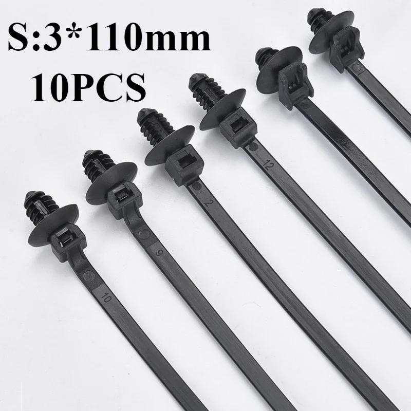 Samochodowe nylonowe opaski kablowe Stałe klipsy mocujące Pasek Samoblokujące nylonowe opaski kablowe Mocowanie węża samochodowego Zamek błyskawiczny Stałe Mocne Praktyczne
