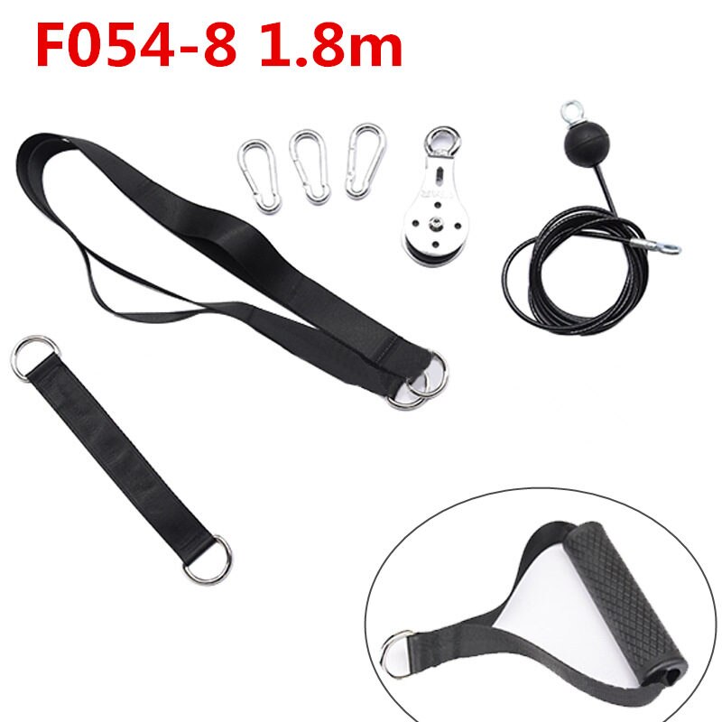 Gym Fitness DIY Pulley Cable Machine Arm Biceps Triceps Lifting Hand Gripper Strengths Trainer Exercise Pulley Training Device: Clear