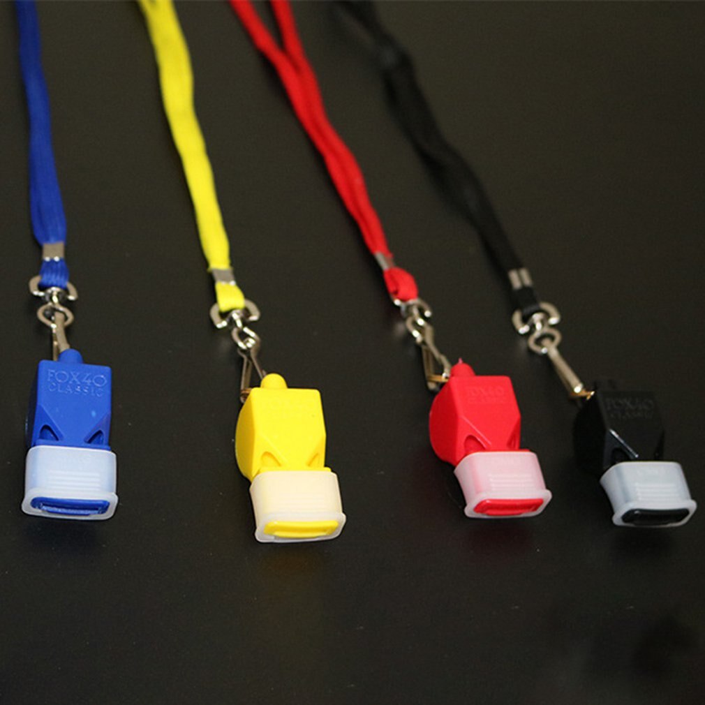 Plastic Whistle Outdoor Survival Whistle Sports Referee Football Rugby Whistle With Neck Wrist Cord