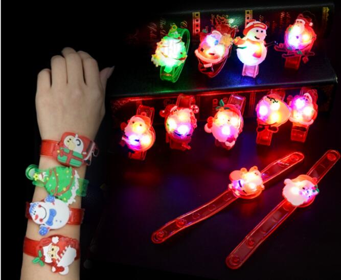 12 teile/los Karikatur leuchtenden spielzeug Armbinde weihnachten aufbringen bunte rgb licht hoch spielzeug für partei konzert, spielzeug handgelenk Band