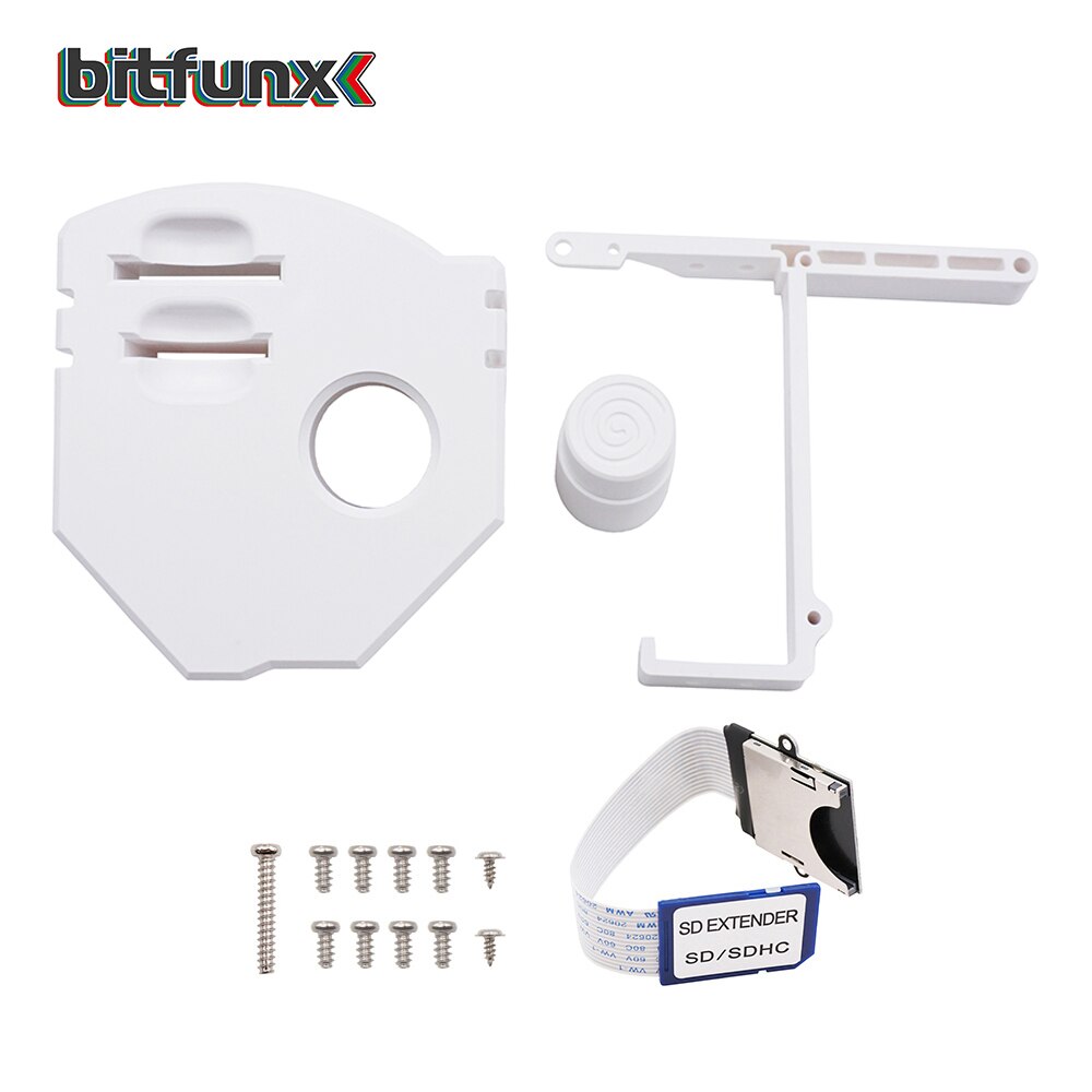Bitfunx-Kit de montaje de tarjeta SD, mando a distancia, adaptador de extensión para SEGA Dreamcast GDEMU5.5 5.15b: white
