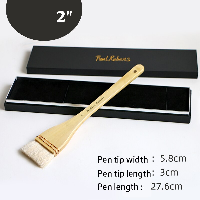 Paolo Rubens pennello per acquerelli pennelli acrilici strumenti per disegno artistico forniture lavaggio lana legno Gouache naturali impostato regalo d'arte: 2