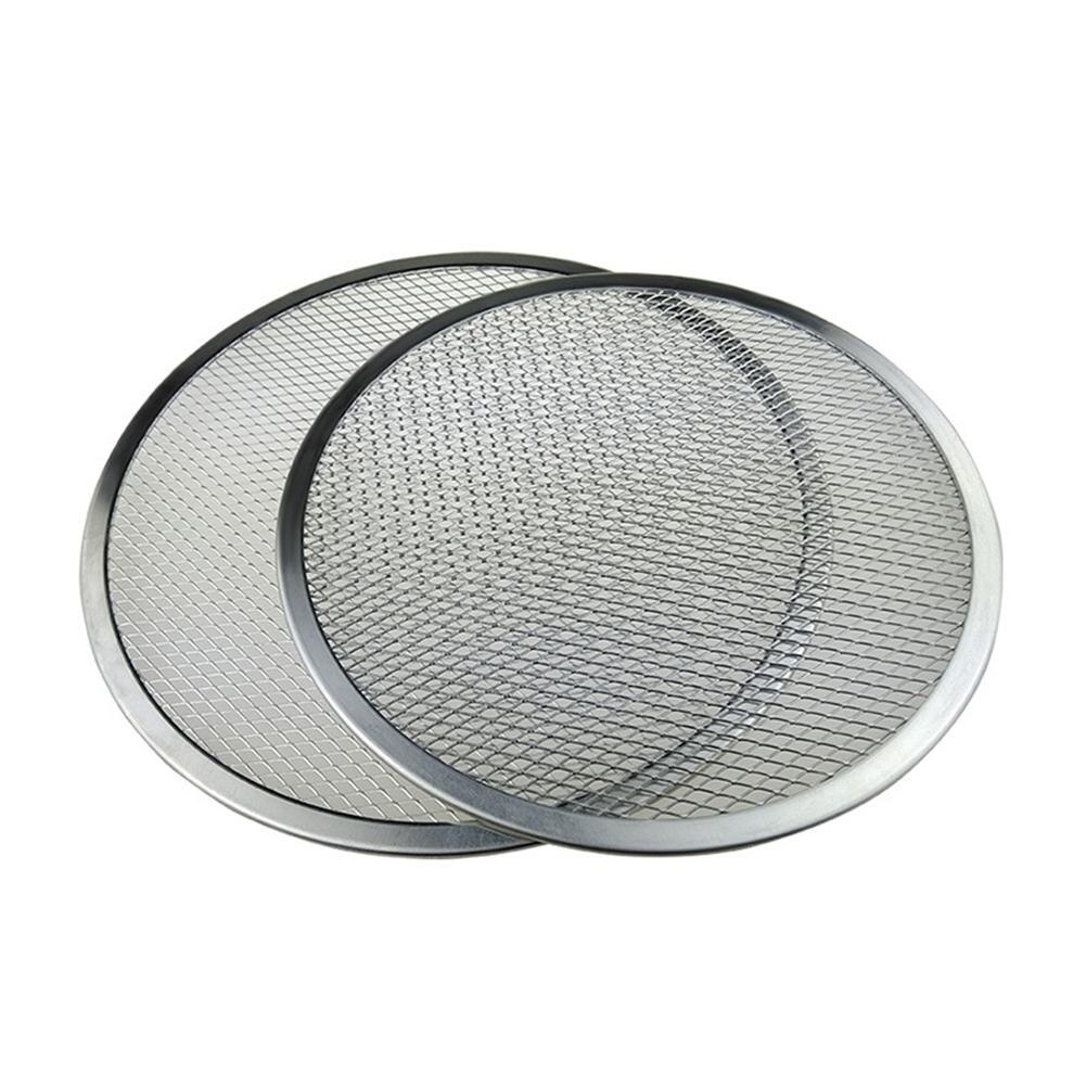 13-22 tommer sømløs aluminium pizza skærm ovn bageplade netto metalnet bagværk køkkenredskaber pizza mesh wienerbrød bageværktøj