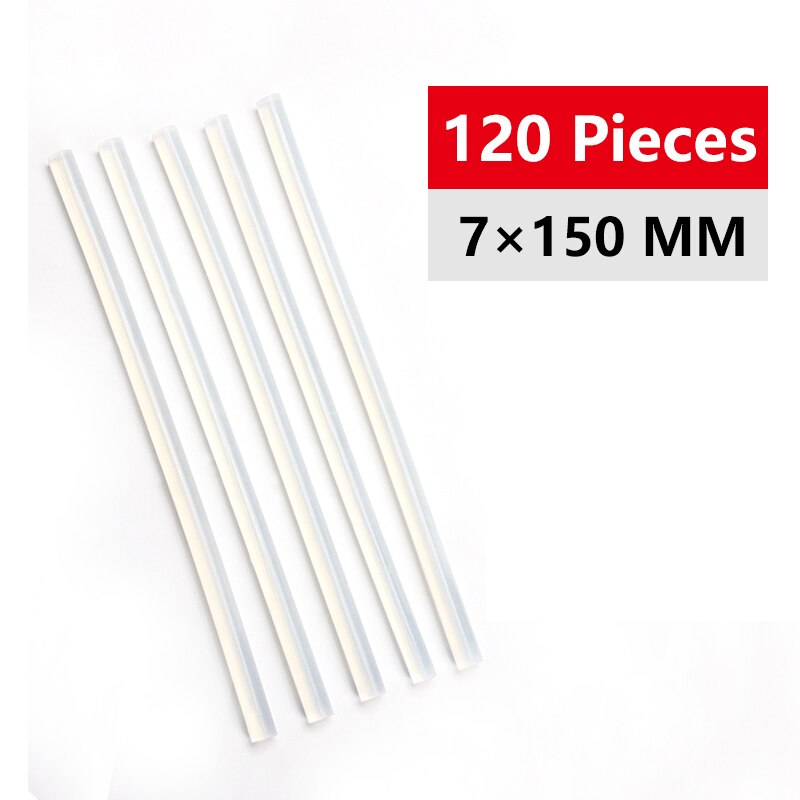 Smältlimstift 7mm/11mm manuell gör-det-själv transparent smältstift hushållssmältlimpistol hög viskositet snabb smältstift: 120 st 7mm