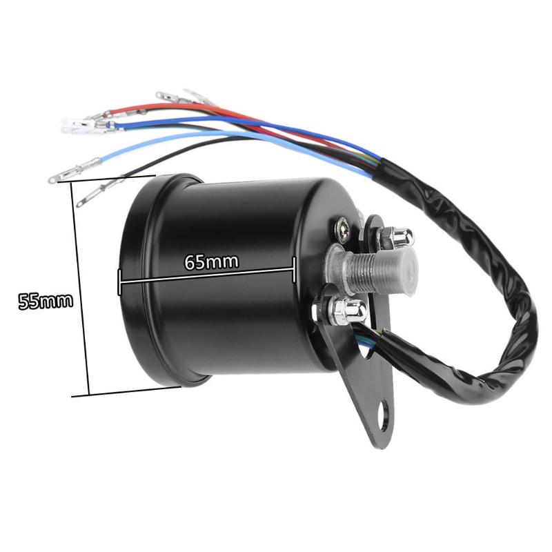 VODOOL Universal Retro Motorcycle Meter Dual Odometer KM/H Speedometer Tachometer Gauge LED Backlight Indicator Light Dial