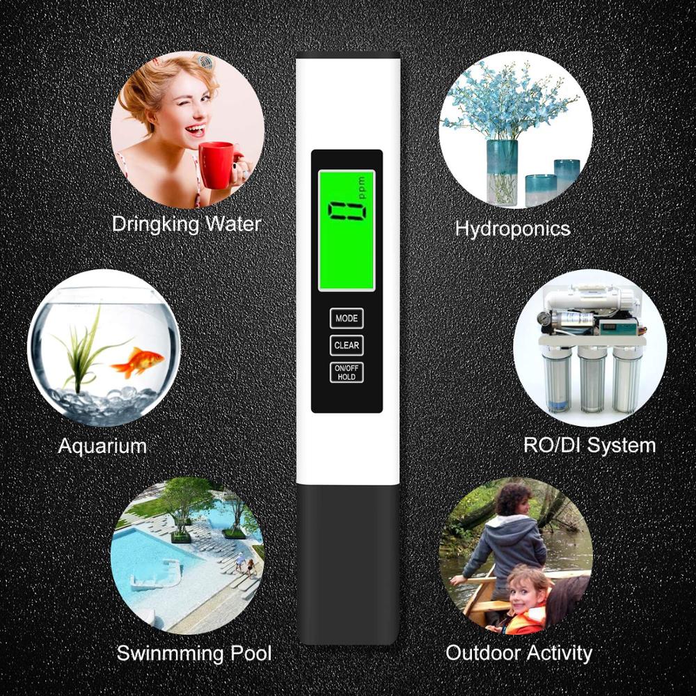 TDS Meter, 2 Pack Digital Water Tester, Water Tester, Temperature &amp; EC Meter 4 in 1, 0-9999ppm, ppm Meter for Drinking