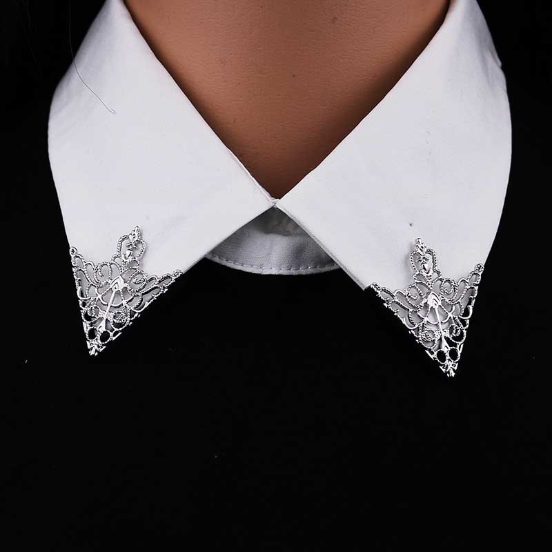 Broche de Metal para hombre, alfileres de cuello de solapa, broches de para traje, Pin de cuello de camisa, puntas de vestido, decoración de banquete de ceremonia de negocios