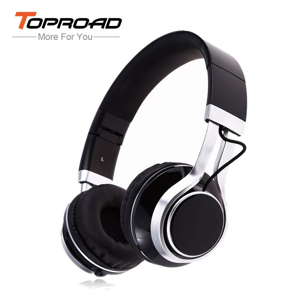 TOPROAD Wired 3.5mm Hoofdtelefoon Opvouwbare Headset Stereo Noise Cancelling Hoofdtelefoon fone de ouvido Hoofdband Oortelefoon voor Telefoons PC