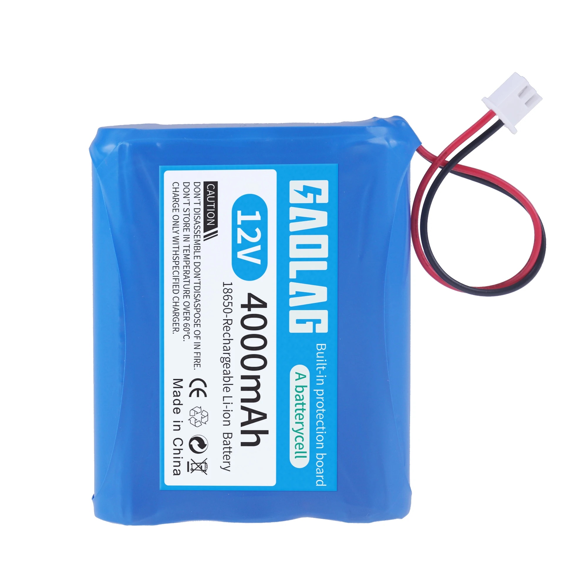 12 V 4000 mAh 18650 Lithium-Akku 3S1P für Lautsprecher, Taschenlampe, CCTV-Kamera, GPS, tragbare Suchscheinwerfer