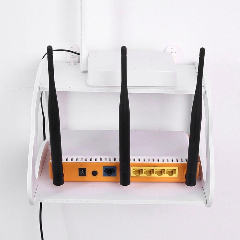 Wall Mount Wifi Router Storage Rack MagicTelephone Storage Rack Set-top Box Router Rack Living Room Storage Holder