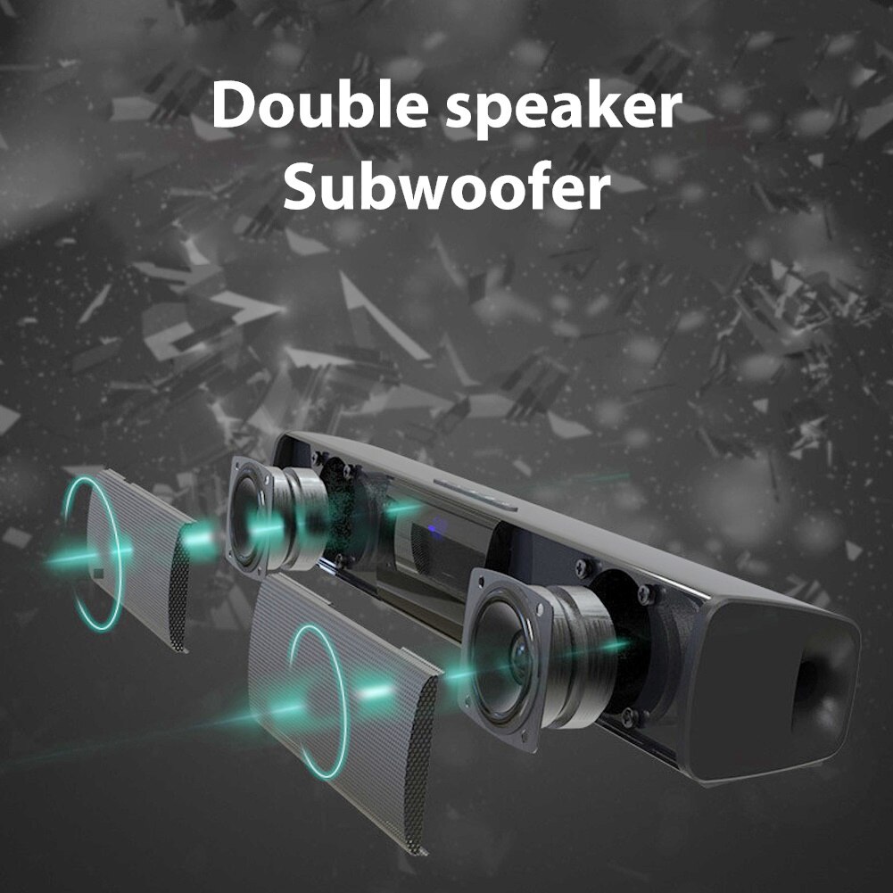 TV Speaker TV Sound Bar Wired and Wireless Bluetooth 4.0 Home Surround SoundBar Stereo for PC Theater Aux