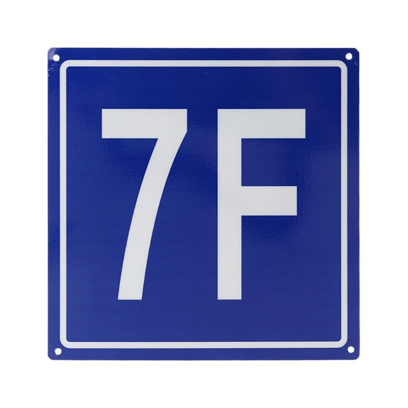 Floor Number Signs Aluminum Signs for 1F to 10F for School Office Hotel Hospital: 7