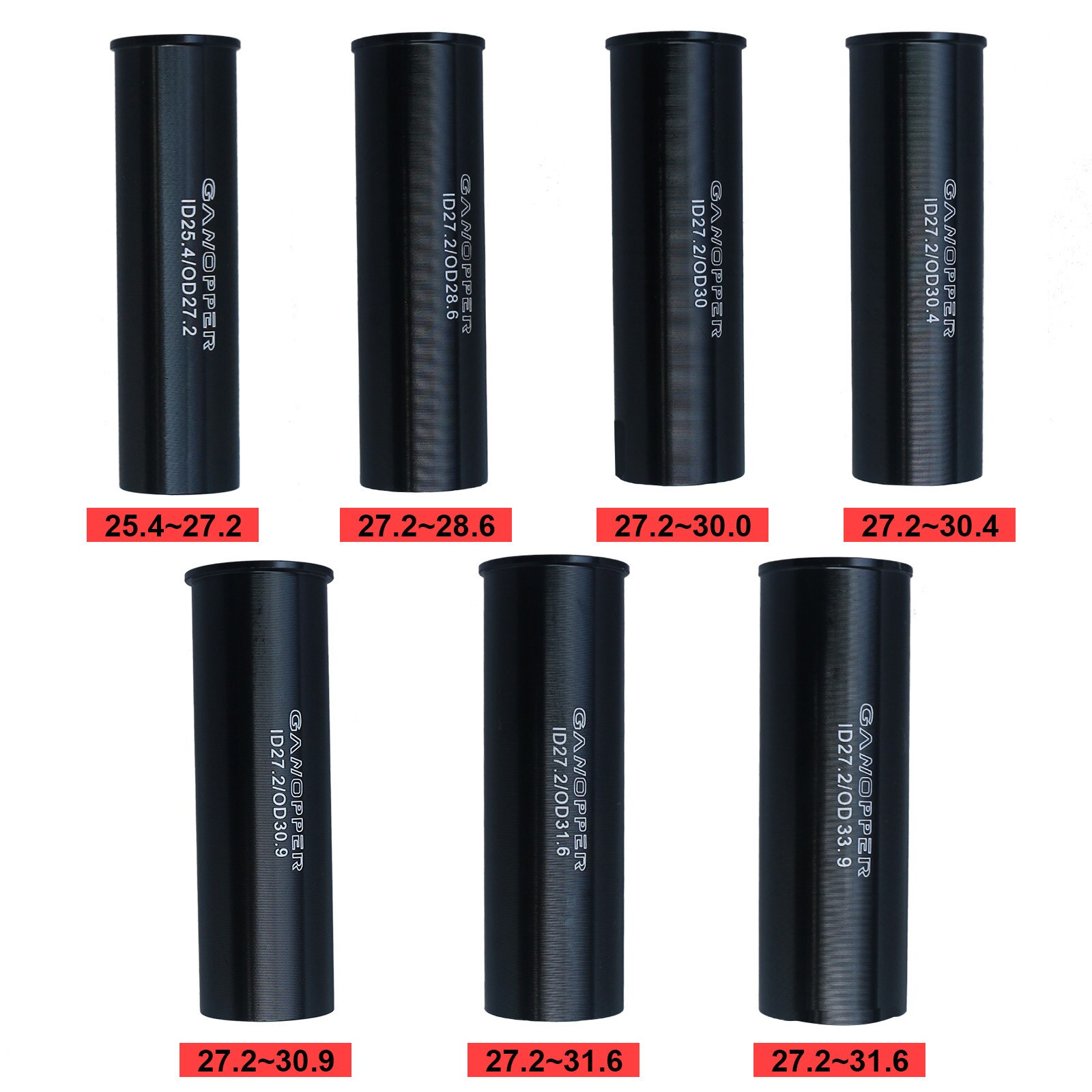 Fiets Zadelpen Mouw Racefiets Zadelpen Shim 22.2/25.4/27.2/28.6/30.0/30.4/30.9/31.6/31.8/33.9/34.9/36 Post Buis Adapter