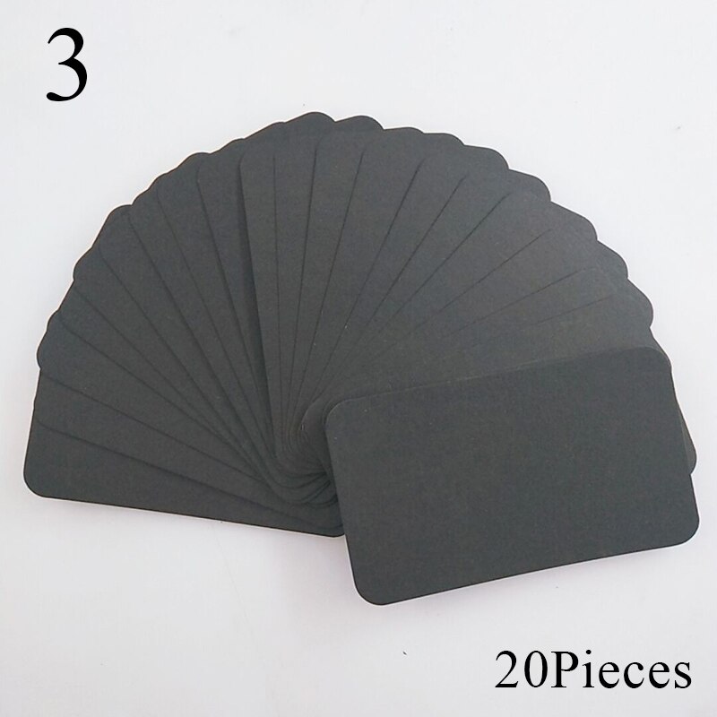 20 pcs/lot Cute Black White Tarjetas Kraft Paper Cards Memo Pad Note Pads Card Stationery School Supplies Card: Black