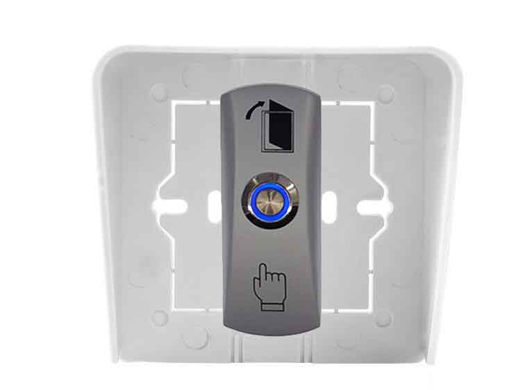Exit button with LED light for Access control zinc alloy Material the Bottom Box Door Push Exit Door Release Button Switch