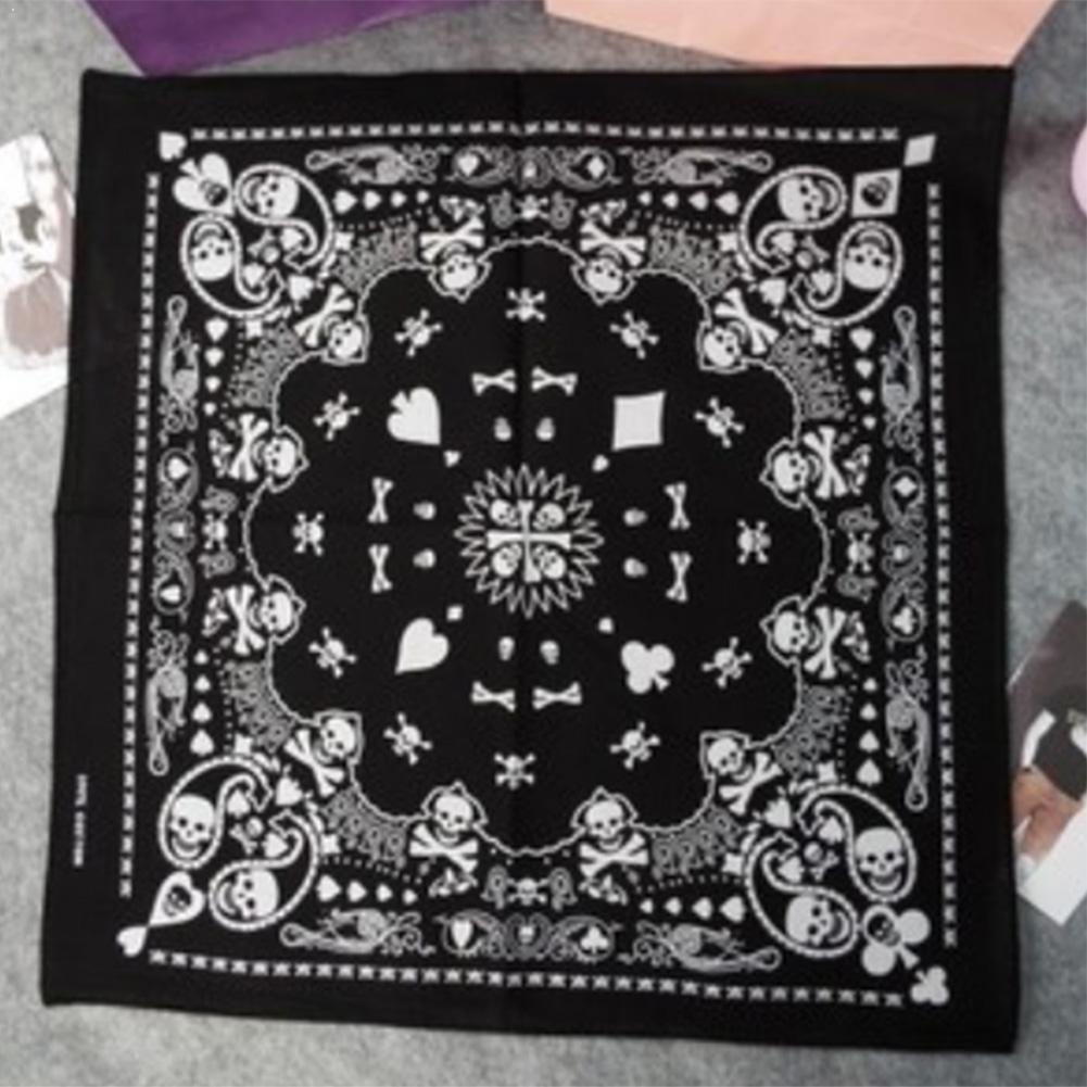 Huation Skull Bandana Gothic Hoofddeksels Haarband Sjaal Neck Bandana Headtie Mannen Accessoires P5H2