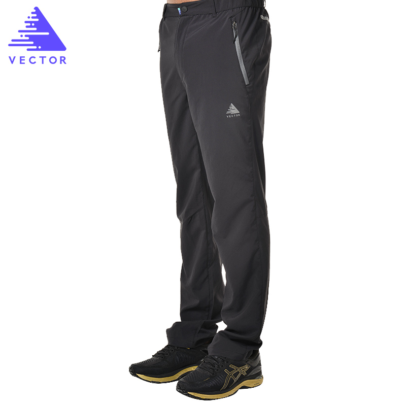 VECTOR Quick Dry Camping Hiking Pants Men Women Elastic Breathable Outdoor Sports Trousers Mountaineering Trekking Running 50026: Black Men / XXL