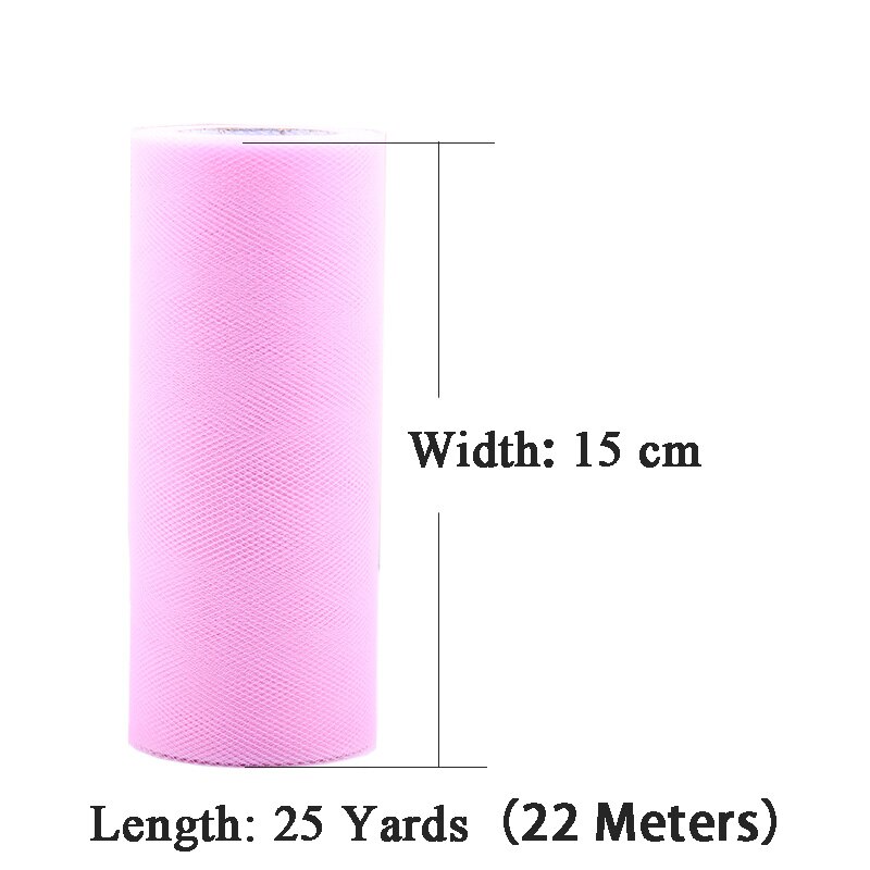 Fengrise 15cm 25 verftet organza stoff rull diy kunstige blomster bryllup bil bursdag dekorasjon tyll ruller pom poms fest