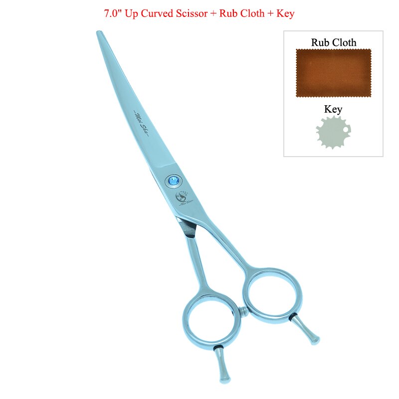 Meisha 7 inch Pet Dog Cat Grooming Scissors Set Straight Curved Cutting Thinning Shears Kit Tesoura Puppy Styling Tool B0013A: B0013A-07-70