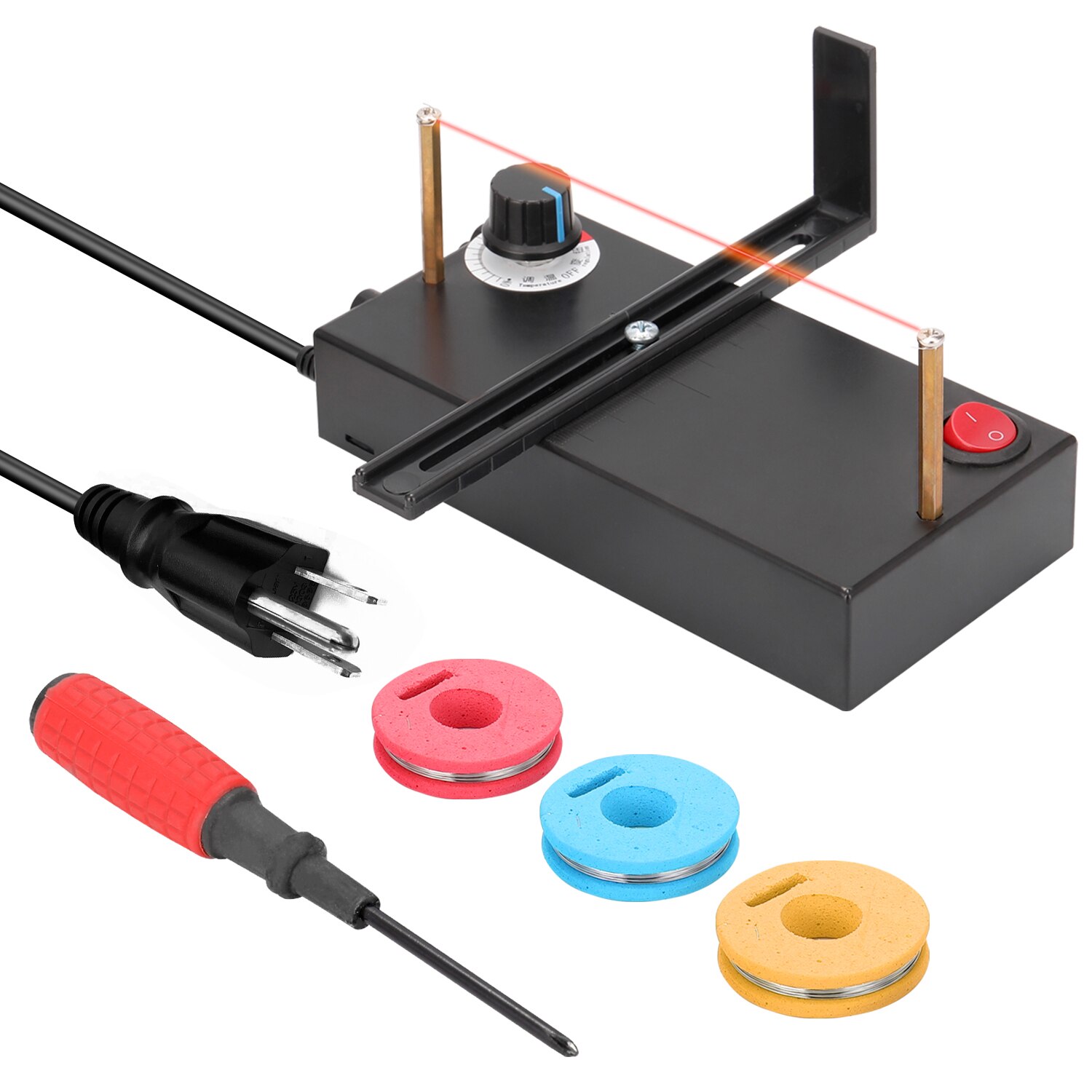 Home Ribbon Cutter Use Ribbon Cutter Machine DIY Rope Band Craft DIY Manual Cut Tool DIY Ribbon Cutter Machine Tools: US Plug