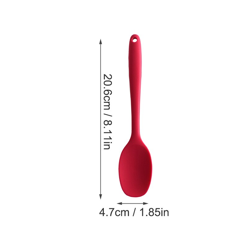 MOSEKO Silicone Spoon Mixing Spoon Cake Pastry Butter Cream Spatula Kitchen Baking Accessories DIY Cake Decorating Tools: Small