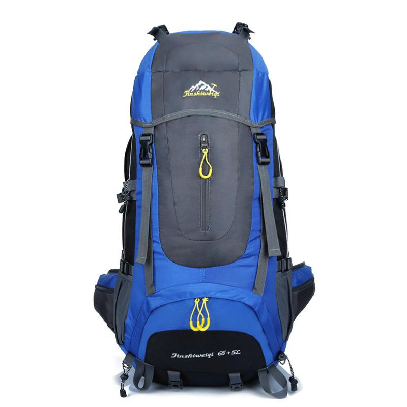 Professionele 70L Grote Bergbeklimmen Rugzak Waterdichte Nylon Outdoor Reistassen Camping Wandelen Klimmen Bagpack HAB022: Blue