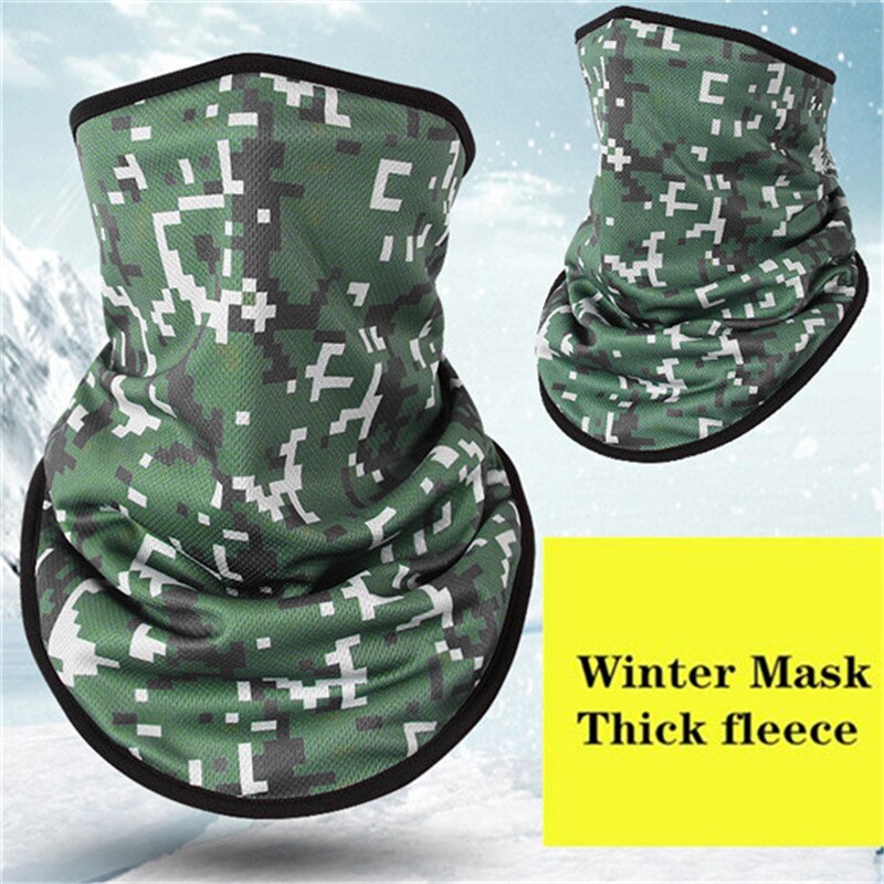 Winter Fleece Ski Sjaal. Fietsen Snowboard Apparatuur Bandana Hoofddeksels Masker Nek Driehoek Thicken Warm Vrouwen Mannen Camouflage Slabbetjes