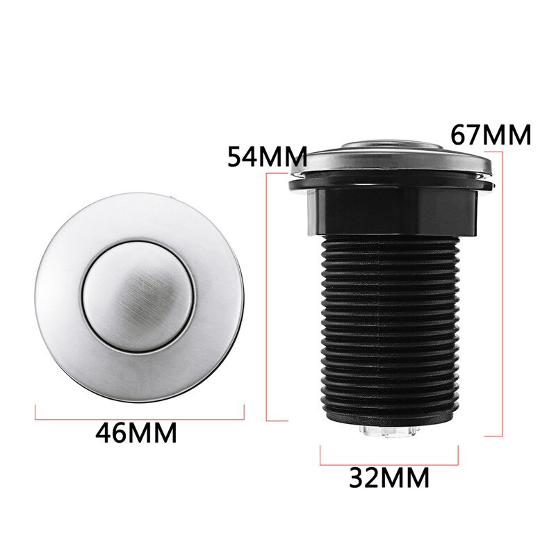 Interrupteur pneumatique à bouton d'air | Pompe de piscine 32mm / 1.26 pouces 1 pièce pour l'élimination des ordures, interrupteur actif sur l'évier