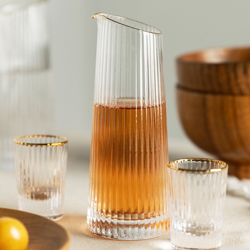 Shot Small Glass Cup Liquor And Spirits Mugs Shot Liquor Glasses For Vodka Wine Cocktail Wedding Ice Jug Glass Drinkware: GOLD 150ml