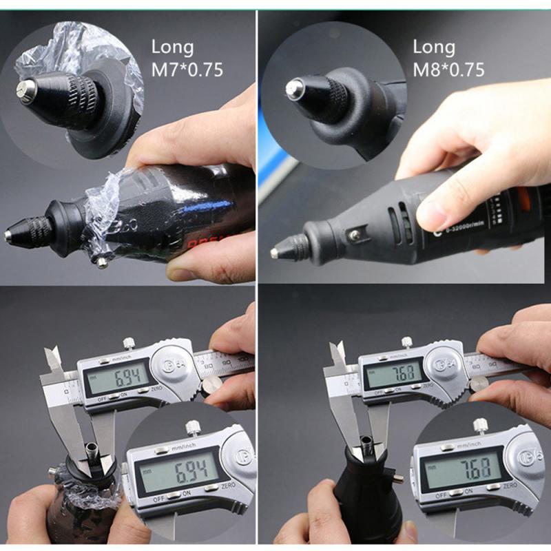 Keyless Drill Chuck For Dremel Rotary Tools Universal Electric Drill Bits Adapter Motor Shaft Mini Chuck Engraver Accessories