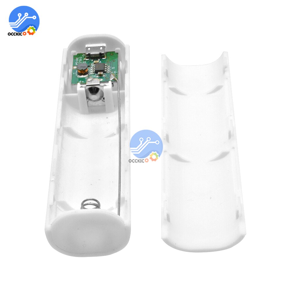 DC 5V 1x18650 banco de energía móvil USB funda cargadora de batería, kit de caja para 18650 baterías para teléfono móvil, accesorios para teléfono móvil: white